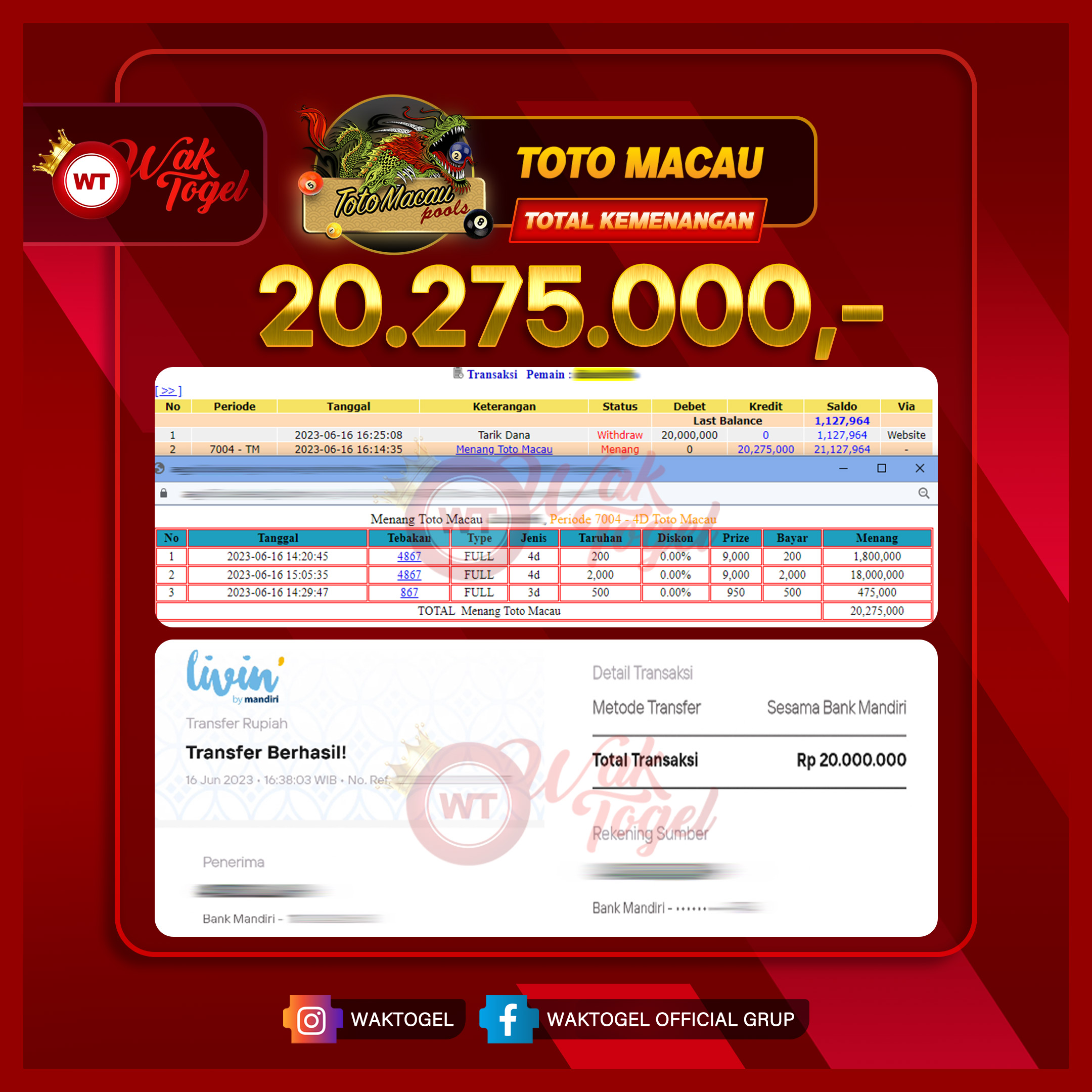BUKTI PEMBAYARAN TOTOMACAU WAKTOGEL