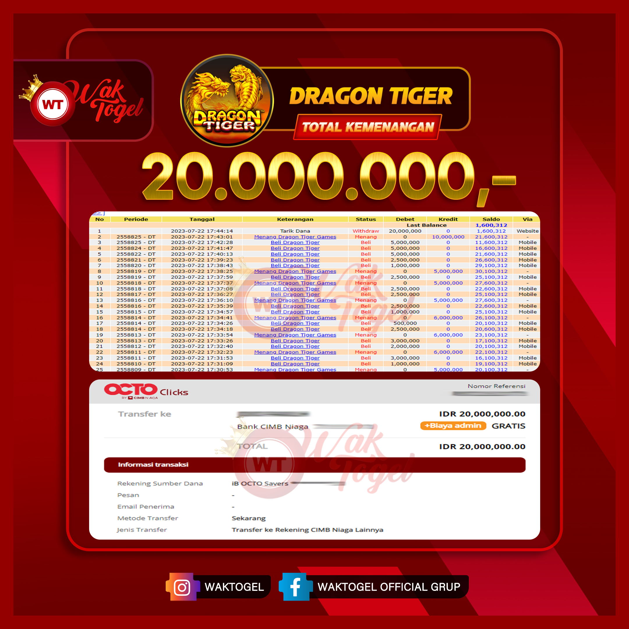 BUKTI PEMBAYARAN CASINO WAKTOGEL