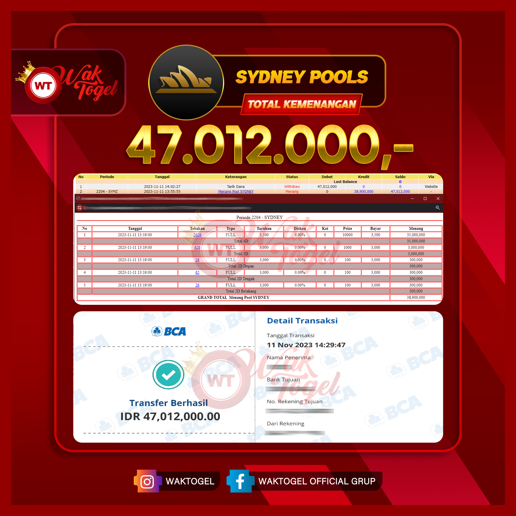 BUKTI PEMBAYARAN SYDNEY WAKTOGEL