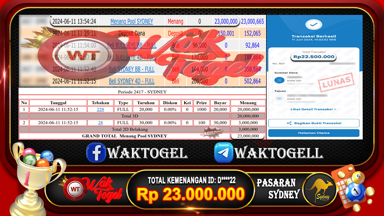 BUKTI PEMBAYARAN SYDNEY WAKTOGEL