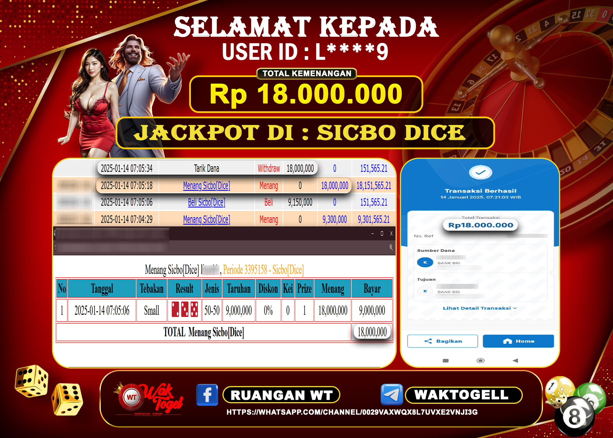 BUKTI PEMBAYARAN CASINO WAKTOGEL