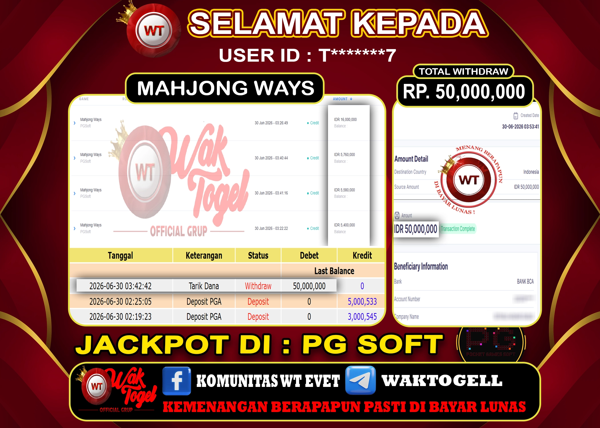 BUKTI PEMBAYARAN SLOT WAKTOGEL