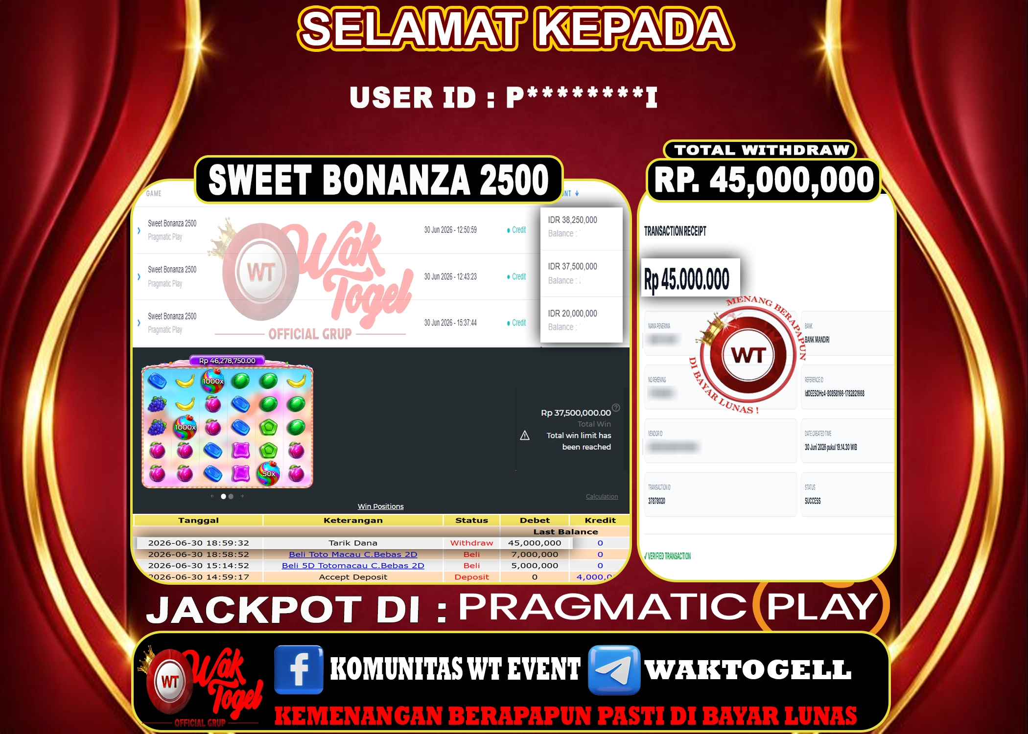 BUKTI PEMBAYARAN SLOT WAKTOGEL