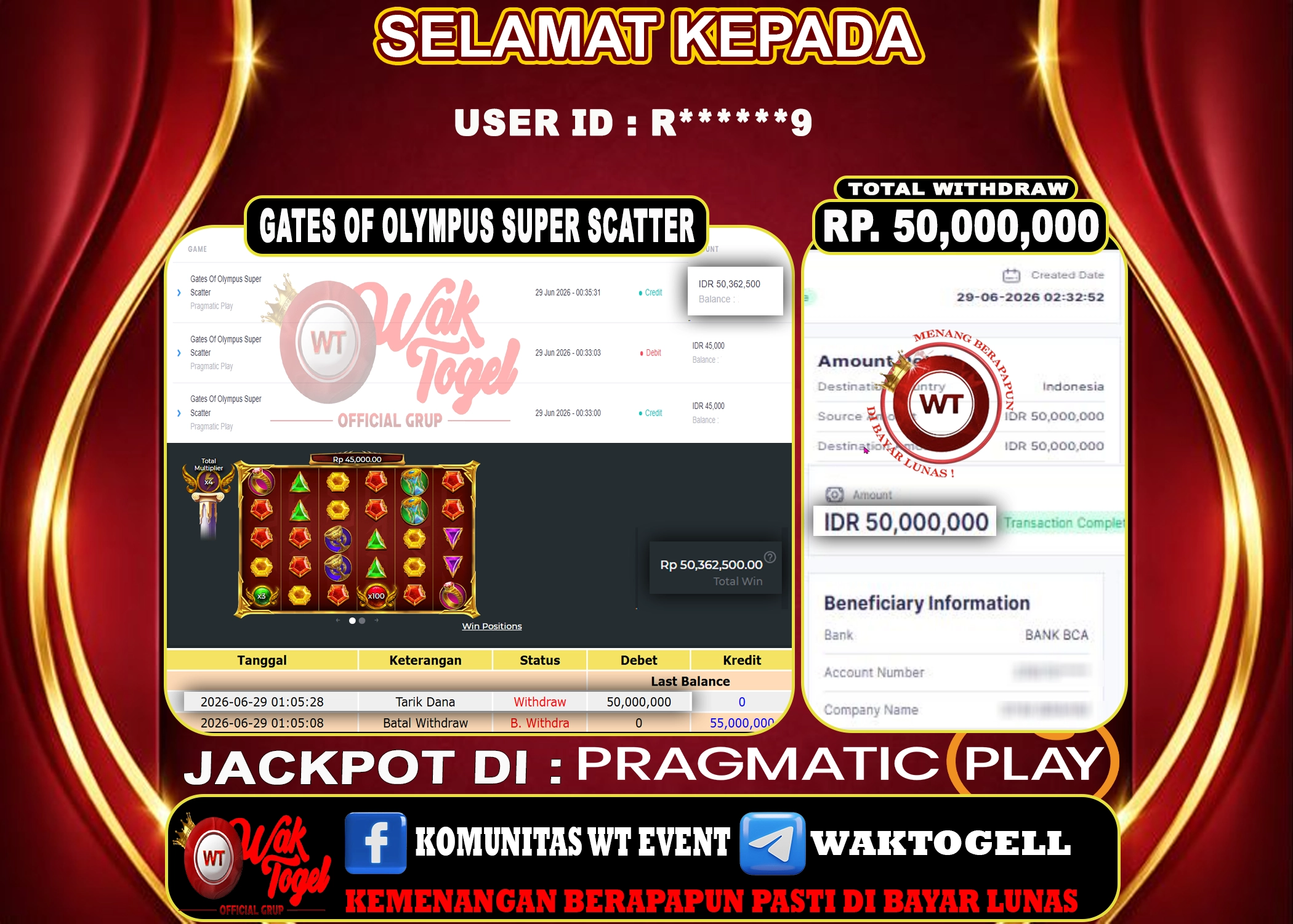 BUKTI PEMBAYARAN SLOT WAKTOGEL